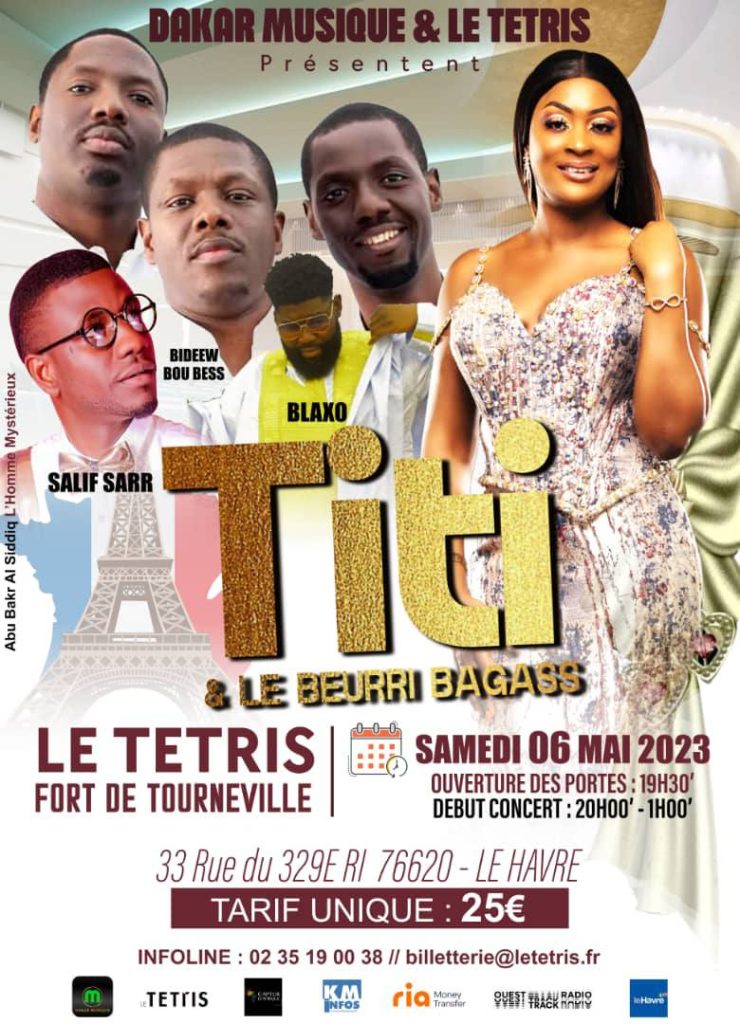 Titi et son groupe Le Beurri Bagass, le groupe Bideew Bou Bess attendus au Havre le 6 mai 2023 pour concert exceptionnel.